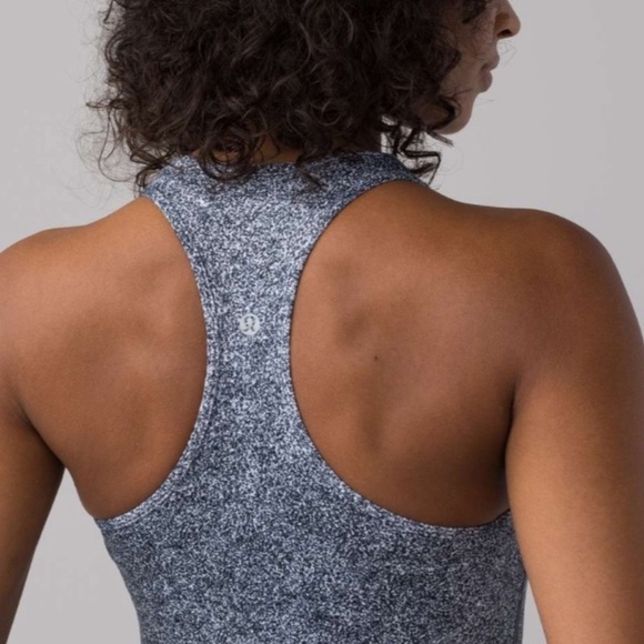 Lululemon Cool Racerback Tank Top Rio Mist White Black - Picture 5 of 12